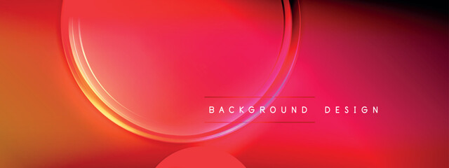 Fototapeta premium Vector abstract background - liquid transparent bubble shapes on fluid gradient with shadows and light effects