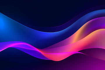 Fototapeta premium abstract graphic purple and blue wave colourful background design, AI generate