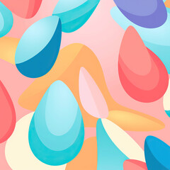 colorful easter eggs pattern