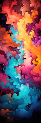 colorful ink smoke background
