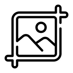 Obraz premium crop line icon
