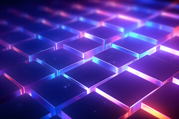 abstract 3D modern blue background, Digital image of light rays, stripes lines with blue light, AI generate