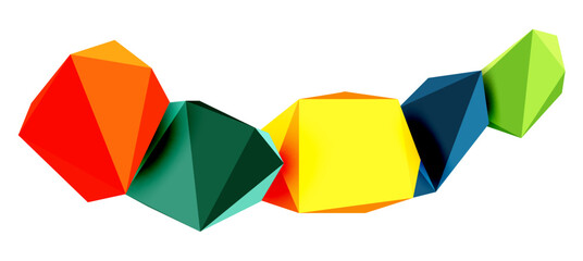 Abstract low poly stone design. Geometric 3d vector design element