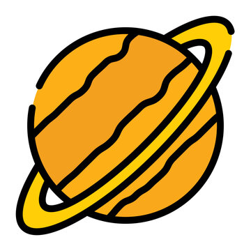 Saturn Icon Vector 