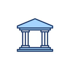 Bank icon vector. Bank sign and symbol, museum, university