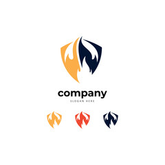 fire logo design. logo type and vector logo