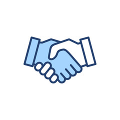 Obraz premium Handshake icon vector. business handshake sign and symbol. contact agreement