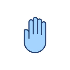 Obraz premium Hand icon vector. hand sign and symbol. palm