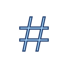 Hashtag icon vector. hashtag sign and symbol