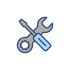 Repair tools icon vector. tool sign and symbol. setting icon. Wrench and screwdriver. Service