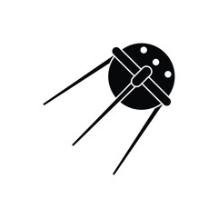 Sputnik Satellite icon design. isolated on white background. vector illustration