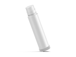 Lip balm container tubes with twist bottom mockup, 3d render illustration