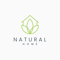 Green House Logo Template Design Vector
