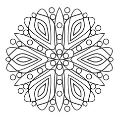 Easy mandala coloring page for adults - simple flower mandala coloring pages - simple mandala pattern coloring pages - mandala outline easy