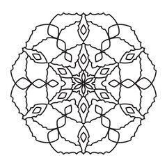 Easy mandala coloring page for adults - simple flower mandala coloring pages - simple mandala pattern coloring pages - mandala outline easy