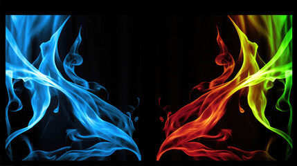 fire and ice graphic