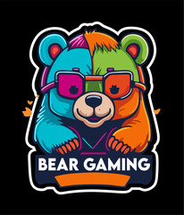 bear gaming logo with best quality