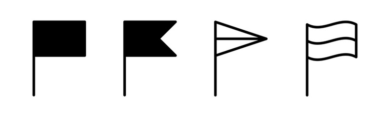 Flag icon set illustration. Gps location pin map. Location marker symbol.