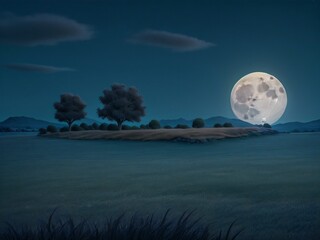 A moonlit night view