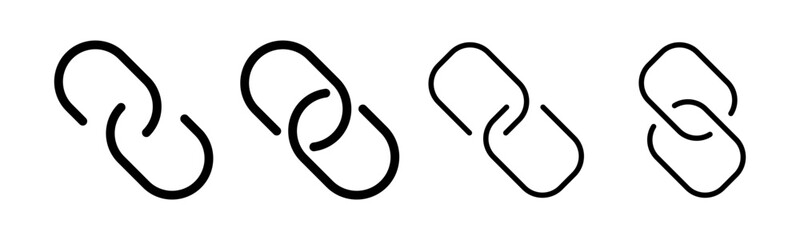 Link icon set illustration. Hyperlink chain sign and symbol