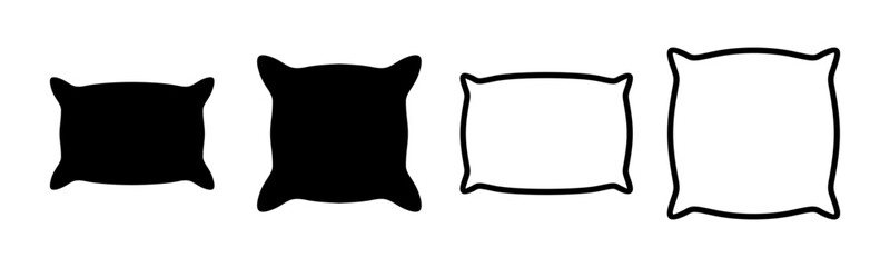 Pillow icon set illustration. Pillow sign and symbol. Comfortable fluffy pillow