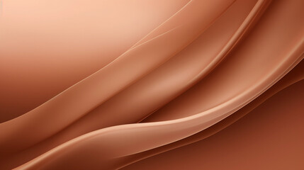 Abstract brown wavy background. Postcard, banner. Minimalist design. Generative AI