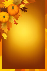 Naklejka na ściany i meble a description of a vibrant thanksgiving flyer with a brown yellow and orange solid