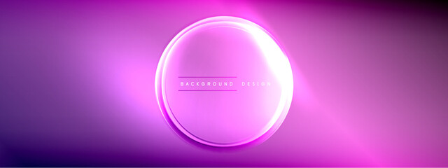 Vector abstract background - liquid transparent bubble shapes on fluid gradient with shadows and light effects