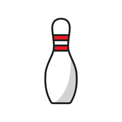 Bowling Striking Victory icon vector design templates