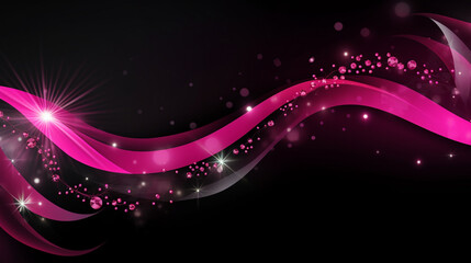 Fototapeta na wymiar Banner with pink festive wave. Generative AI