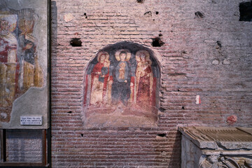 Santa Maria Antiqua byzantine church at the Roman Forum, Italy
