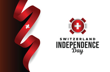 Switzerland Independence Day Illustration Design
