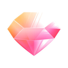 gradient pink yellow diamond gemstone game asset bright and beautiful