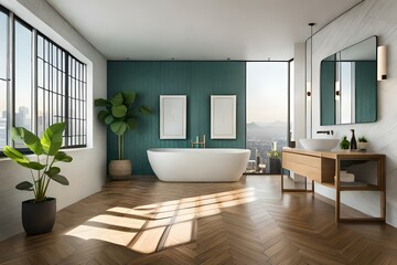modern bathroom interior generated by AI