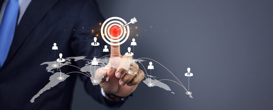A network of global business or international companies with office on every continent to serve customers all over the world, use technology to connect, communicate, work as a team for the same goal - Powered by Adobe