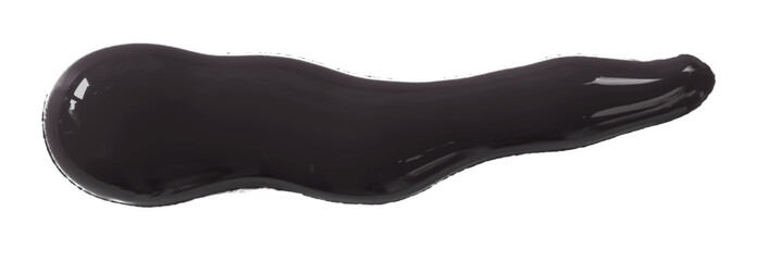 Gray-black watercolor drops zigzag isolated on transparent background.