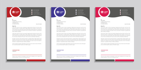 Modern clean abstract and professional corporate company business letterhead template design