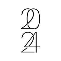 Happy New Year 2024 Element Graphic