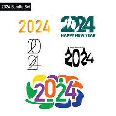 Happy New Year 2024 Element Graphic