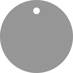 Digital png illustration of grey tag with copy space on transparent background