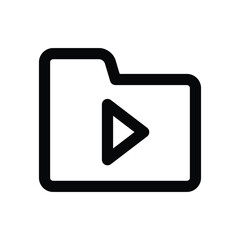 Video data folder vector icon