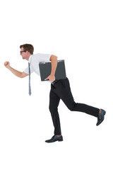 Digital png photo of caucasian businessman on transparent background