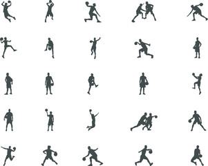 Basketball player silhouette, Basketball silhouettes, Basketball player SVG,  Basketball bundle, Player SVG, Player silhouettes