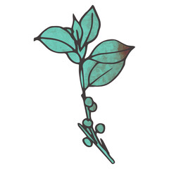 Digital png illustration of green plant on transparent background