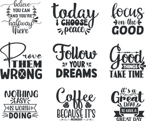 Inspirational Quotes SVG Bundle