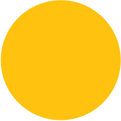 Digital png illustration of big yellow circle on transparent background