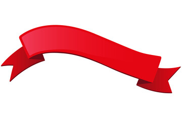 Digital png illustration of red ribbon with copy space on transparent background © vectorfusionart