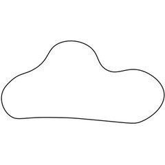 Digital png illustration of white cloud with copy space on transparent background