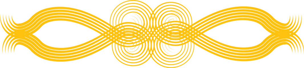 Digital png illustration of yellow spiral shapes on transparent background