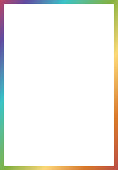 Obraz premium Digital png illustration of colourful frame with copy space on transparent background